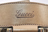 Authentic GUCCI GG Crystal Abbey Shoulder Tote Bag PVC Leather 211983 Gold 5396K