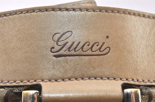 Authentic GUCCI GG Crystal Abbey Shoulder Tote Bag PVC Leather 211983 Gold 5396K