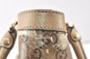Authentic GUCCI GG Crystal Abbey Shoulder Tote Bag PVC Leather 211983 Gold 5396K