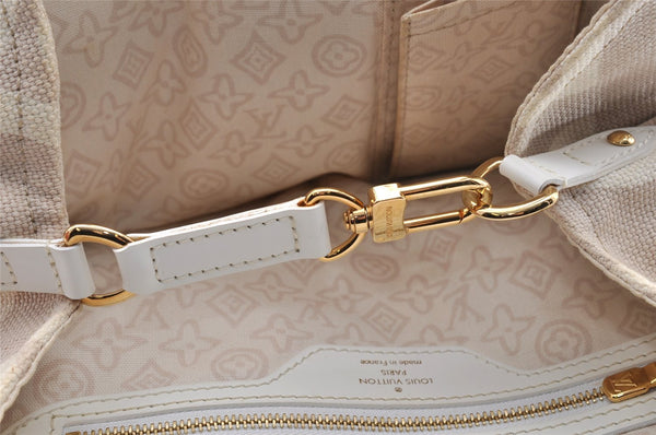 Authentic Louis Vuitton Cruise Line Tahitienne PM Tote Bag Beige M95674 LV 5397I