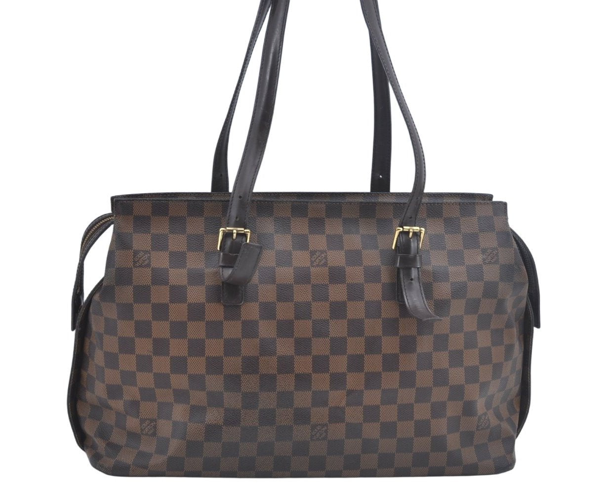 Authentic Louis Vuitton Damier Chelsea Shoulder Tote Bag N51119 LV 5398J