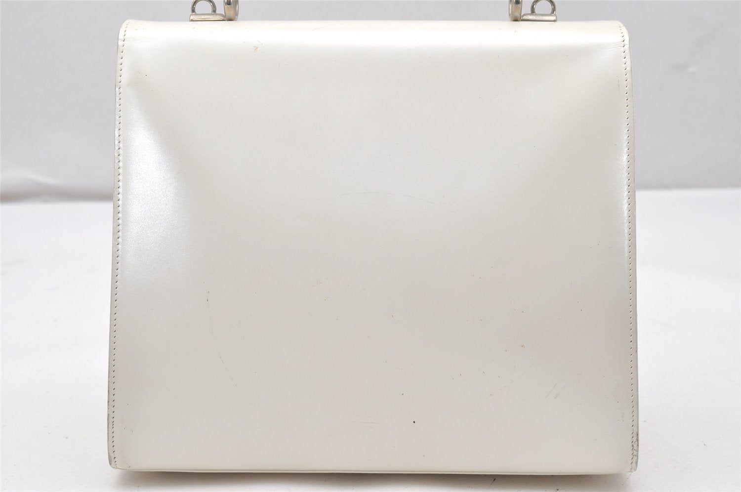 Authentic GUCCI Vintage 2Way Shoulder Hand Bag Purse Enamel White Junk 5398K