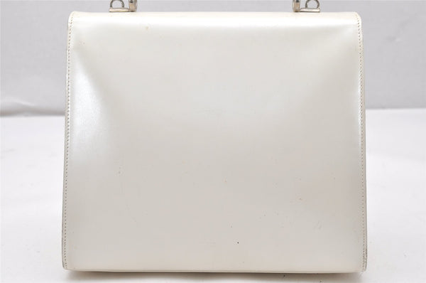 Authentic GUCCI Vintage 2Way Shoulder Hand Bag Purse Enamel White Junk 5398K