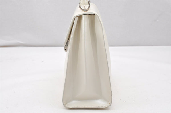Authentic GUCCI Vintage 2Way Shoulder Hand Bag Purse Enamel White Junk 5398K