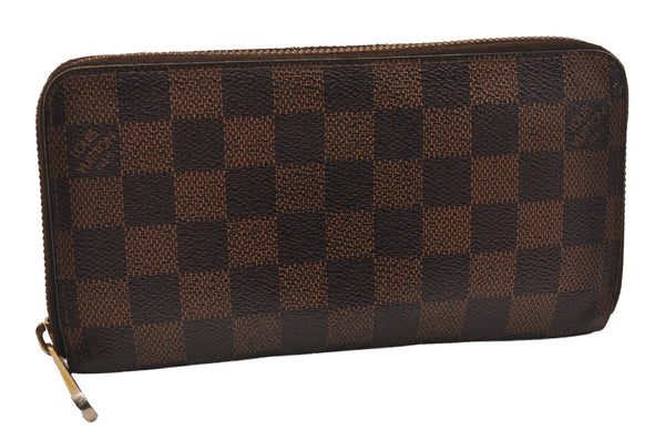 Authentic Louis Vuitton Damier Zippy Long Wallet Purse N60015 LV 5399J