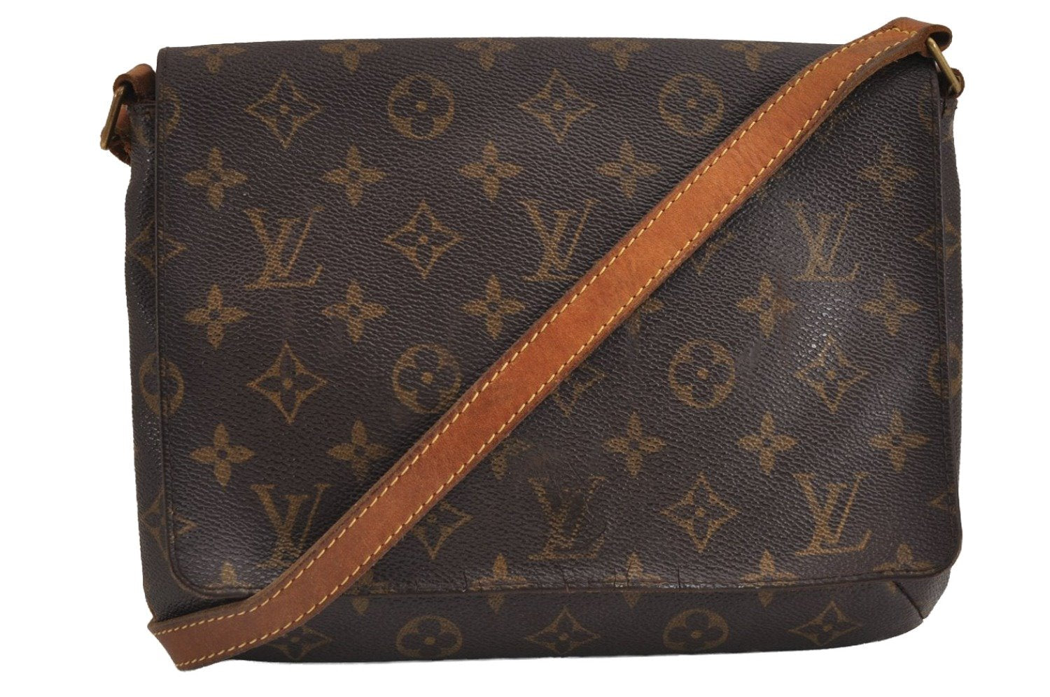 Authentic Louis Vuitton Monogram Musette Tango Shoulder Bag M51257 LV 5400J