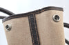 Authentic HERMES Garden Party PM Tote Hand Bag Canvas Leather Beige 5401H
