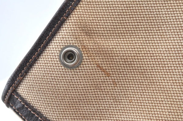 Authentic HERMES Garden Party PM Tote Hand Bag Canvas Leather Beige 5401H