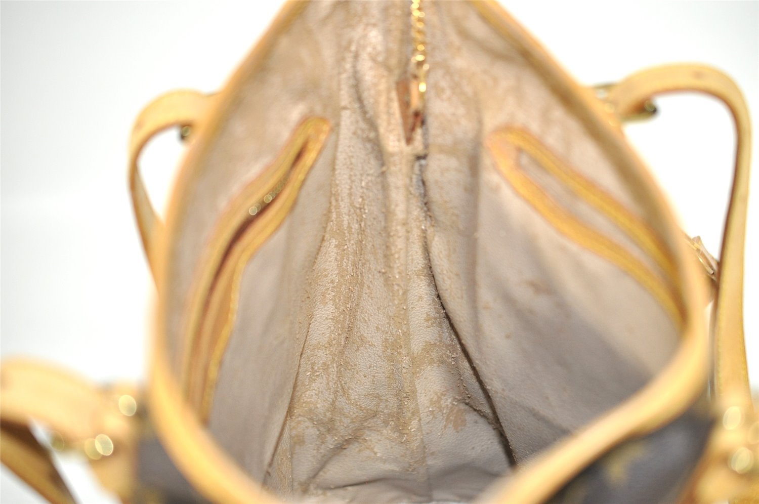 Authentic Louis Vuitton Monogram Bucket GM Shoulder Tote Bag M42236 Junk 5401I