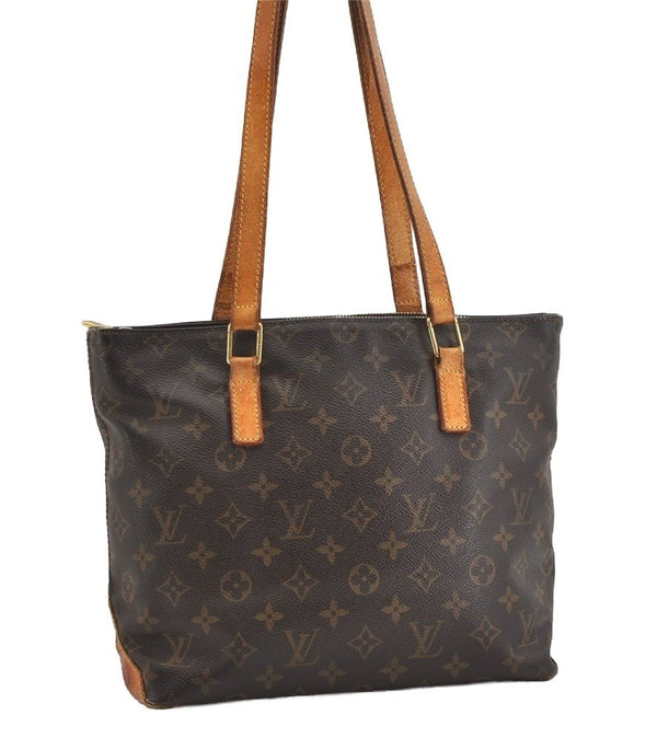 Authentic Louis Vuitton Monogram Cabas Piano Shoulder Tote Bag M51148 Junk 5401J