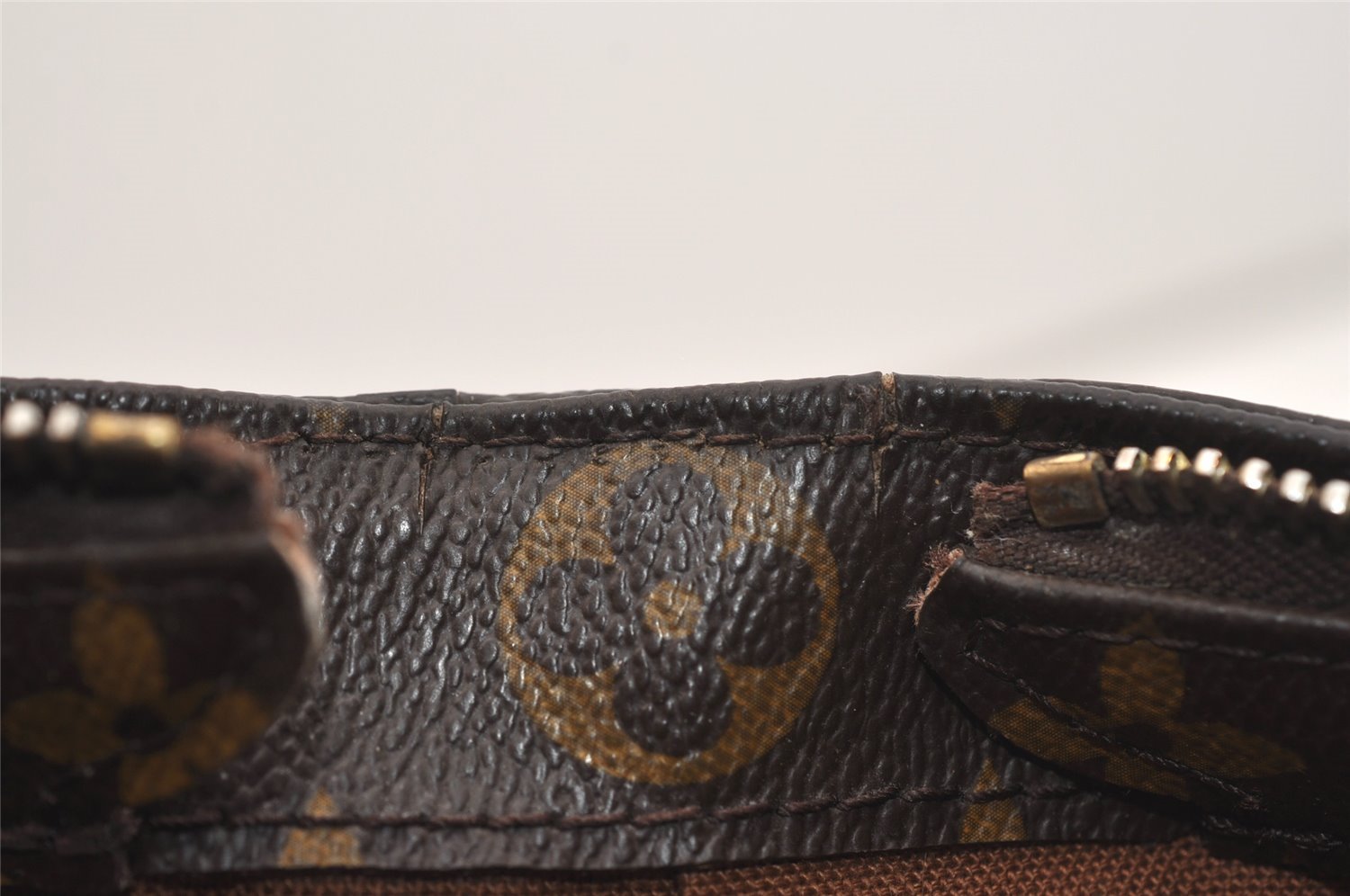 Authentic Louis Vuitton Monogram Cabas Piano Shoulder Tote Bag M51148 Junk 5401J