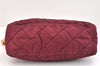 Auth PRADA Nylon Tessuto Leather Chain Shoulder Hand Bag Purse Bordeaux 5402K