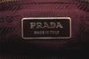 Auth PRADA Nylon Tessuto Leather Chain Shoulder Hand Bag Purse Bordeaux 5402K