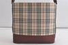 Authentic BURBERRY Nova Check Shoulder Cross Body Bag Canvas Leather Beige 5403K