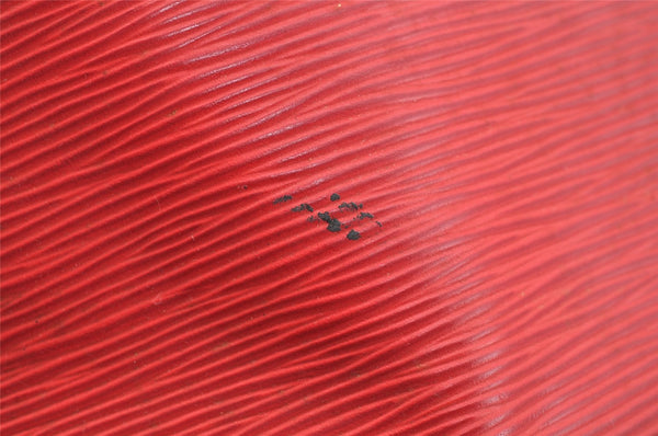 Authentic Louis Vuitton Epi Petit Noe Shoulder Drawstring Bag M44107 Red 5406I
