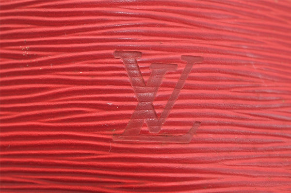 Authentic Louis Vuitton Epi Petit Noe Shoulder Drawstring Bag M44107 Red 5406I