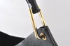 Authentic GUCCI Vintage Bamboo Shoulder Hand Bag Leather Black 5406K