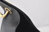 Authentic GUCCI Vintage Bamboo Shoulder Hand Bag Leather Black 5406K