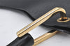 Authentic GUCCI Vintage Bamboo Shoulder Hand Bag Leather Black 5406K