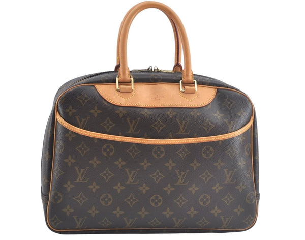 Authentic Louis Vuitton Monogram Deauville Hand Bag M47270 LV 5407J