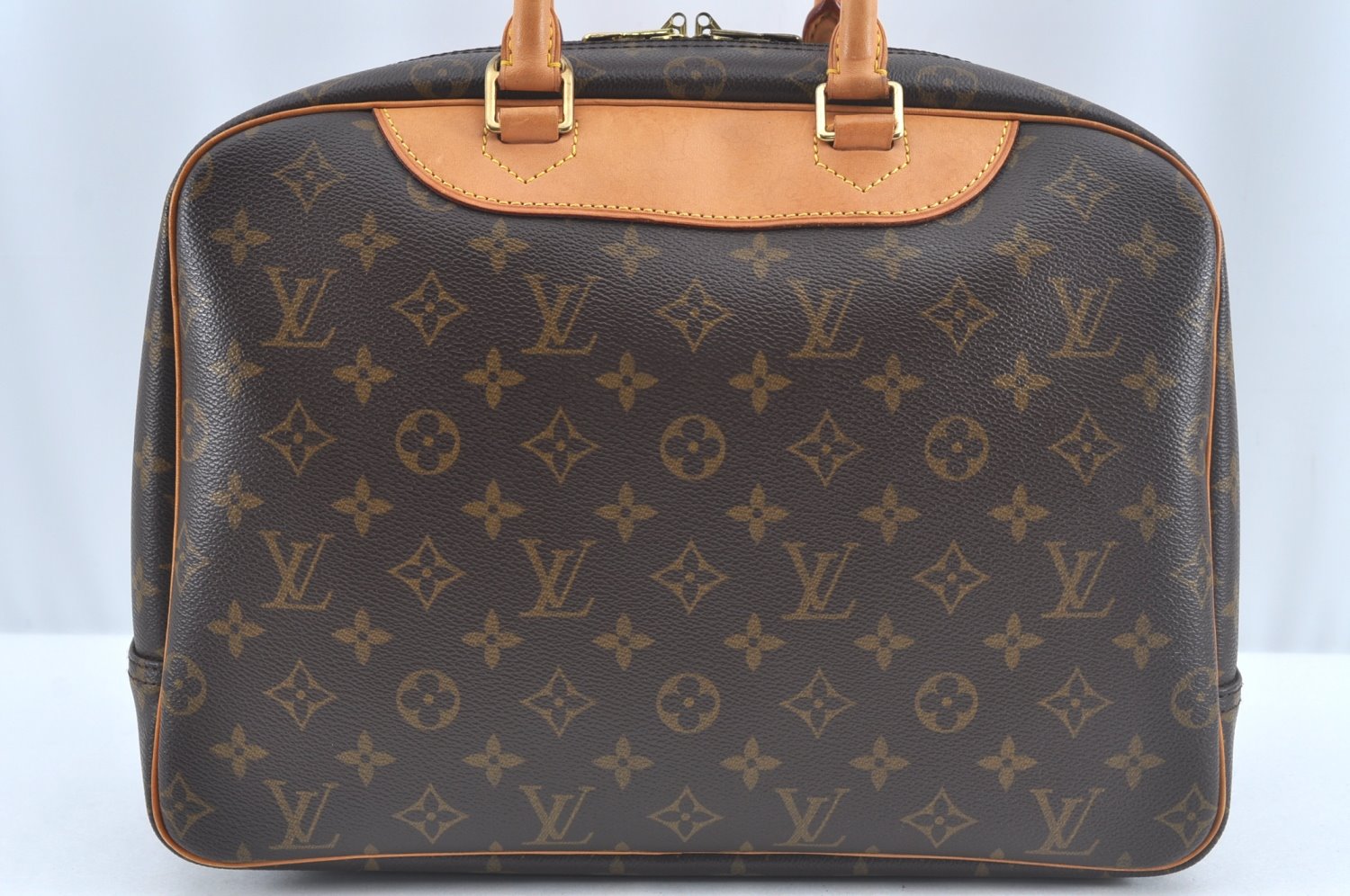 Authentic Louis Vuitton Monogram Deauville Hand Bag M47270 LV 5407J