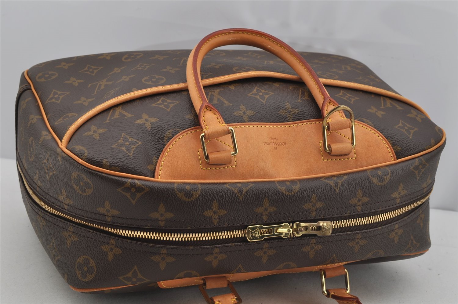 Authentic Louis Vuitton Monogram Deauville Hand Bag M47270 LV 5407J