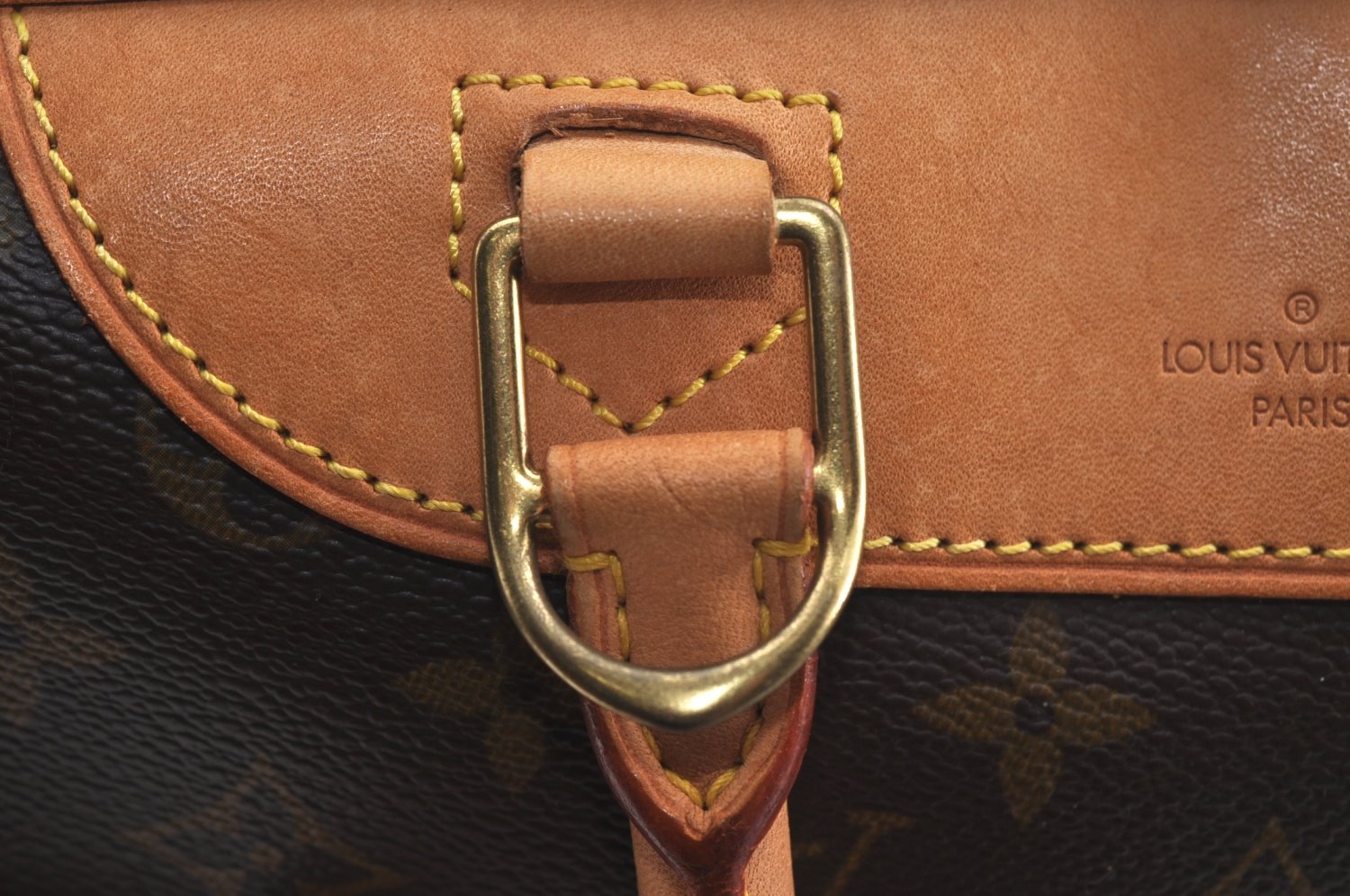 Authentic Louis Vuitton Monogram Deauville Hand Bag M47270 LV 5407J