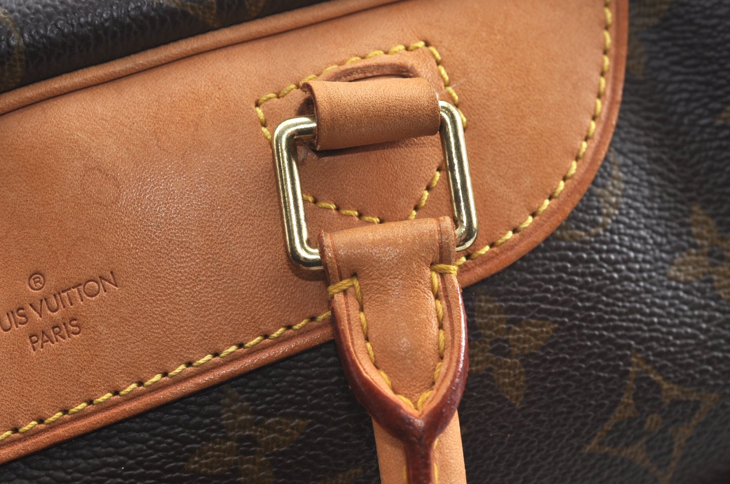 Authentic Louis Vuitton Monogram Deauville Hand Bag M47270 LV 5407J