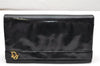 Authentic Christian Dior Vintage Chain Shoulder Bag Purse Enamel Black CD 5408K