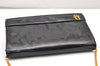 Authentic Christian Dior Vintage Chain Shoulder Bag Purse Enamel Black CD 5408K