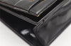 Authentic Christian Dior Vintage Chain Shoulder Bag Purse Enamel Black CD 5408K