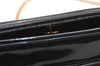 Authentic Christian Dior Vintage Chain Shoulder Bag Purse Enamel Black CD 5408K