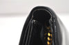 Authentic Christian Dior Vintage Chain Shoulder Bag Purse Enamel Black CD 5408K