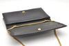 Authentic Christian Dior Vintage Chain Shoulder Bag Purse Enamel Black CD 5408K