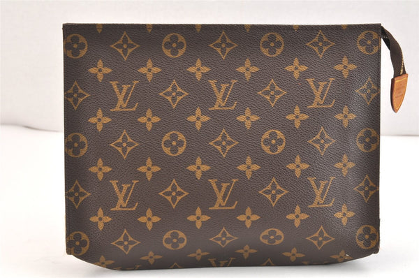 Auth Louis Vuitton Monogram Poche Toilette 26 Pouch Old Model LV Junk 5410K