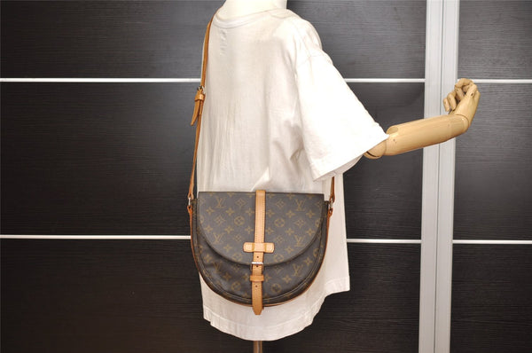 Authentic Louis Vuitton Monogram Chantilly GM Shoulder Cross Bag Old Model 5411J