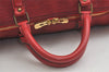 Authentic Louis Vuitton Epi Keepall 55 Boston Travel Bag Red M42957 LV 5411K