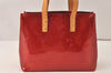 Authentic Louis Vuitton Vernis Reade PM Hand Bag Red M91088 LV 5412K