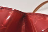 Authentic Louis Vuitton Vernis Reade PM Hand Bag Red M91088 LV 5412K