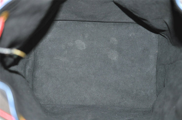 Auth Louis Vuitton Epi Noe Tricolor Red Blue Green M44084 Drawstring Bag 5414I