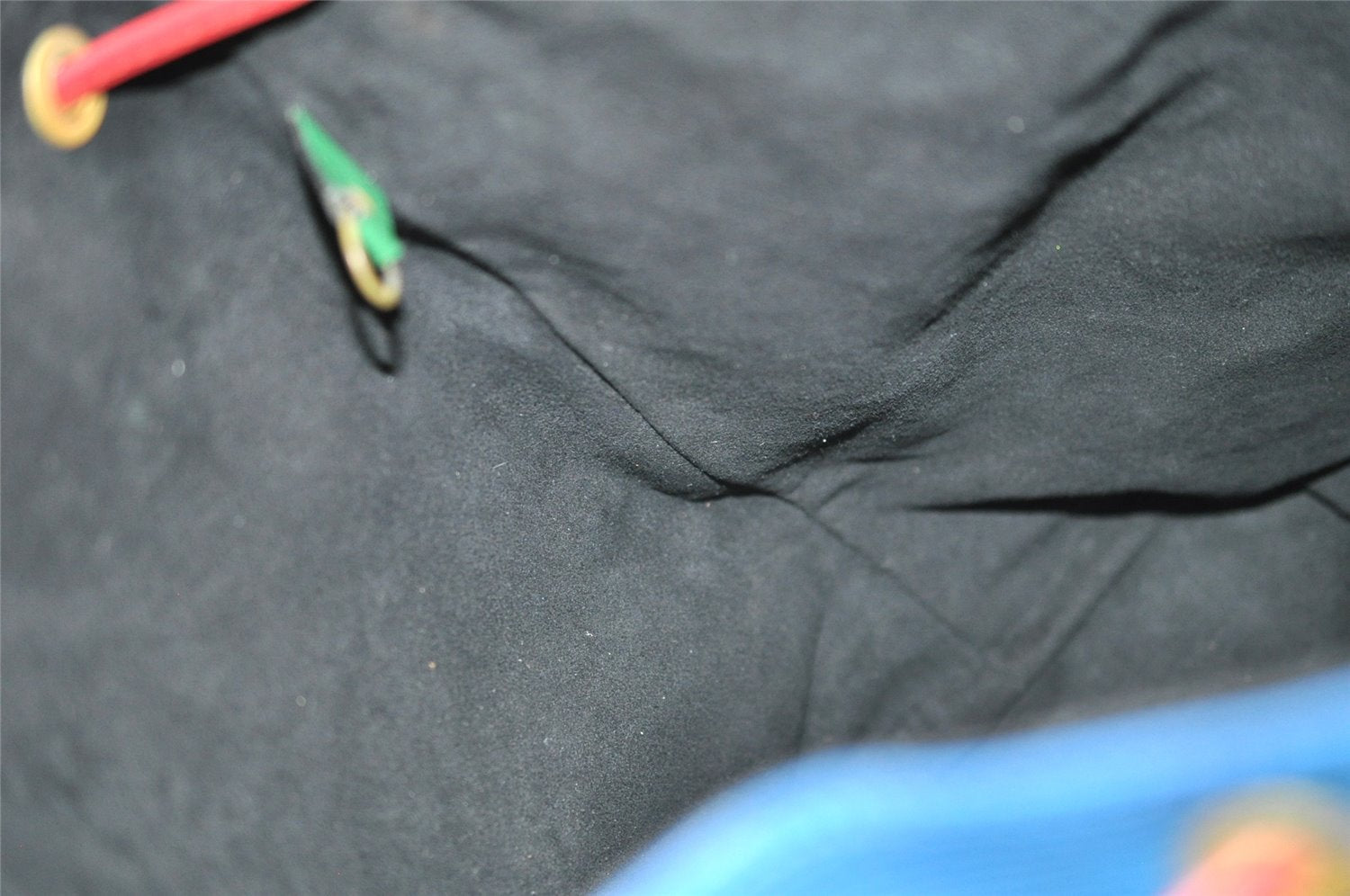 Auth Louis Vuitton Epi Noe Tricolor Red Blue Green M44084 Drawstring Bag 5414I