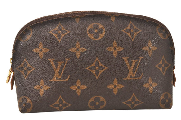 Authentic Louis Vuitton Monogram Pochette Cosmetic Pouch M47515 LV Junk 5415K