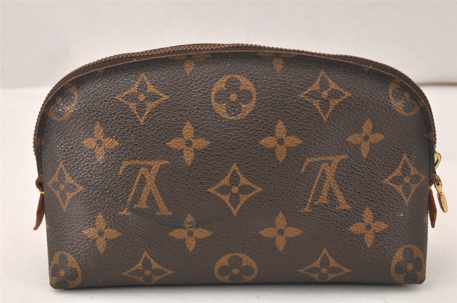 Authentic Louis Vuitton Monogram Pochette Cosmetic Pouch M47515 LV Junk 5415K