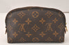 Authentic Louis Vuitton Monogram Pochette Cosmetic Pouch M47515 LV Junk 5415K