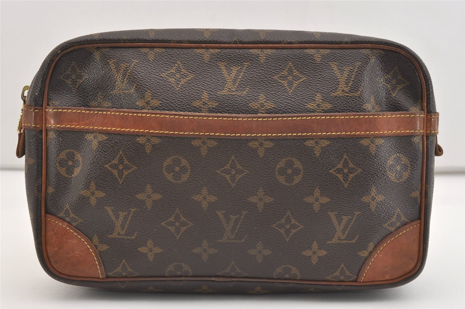 Authentic Louis Vuitton Monogram Compiegne 28 Clutch Hand Bag M51845 LV 5416J
