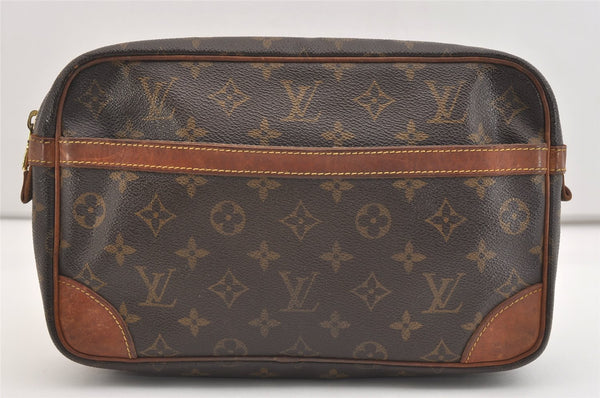 Authentic Louis Vuitton Monogram Compiegne 28 Clutch Hand Bag M51845 LV 5416J