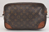 Authentic Louis Vuitton Monogram Compiegne 28 Clutch Hand Bag M51845 LV 5416J