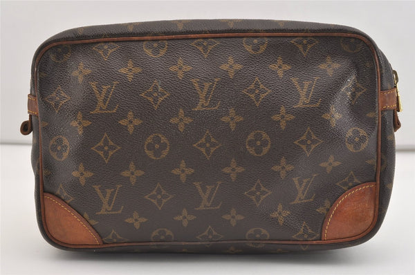 Authentic Louis Vuitton Monogram Compiegne 28 Clutch Hand Bag M51845 LV 5416J