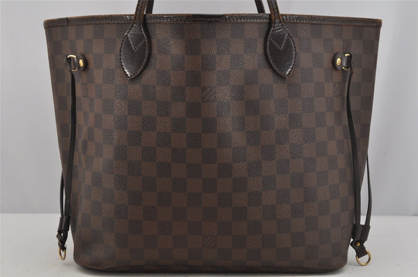 Authentic Louis Vuitton Damier Neverfull MM Shoulder Tote Bag N51105 LV 5417J