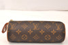 Authentic Louis Vuitton Monogram Trousse Ronde Pen Case Pouch M47630 Junk 5417K